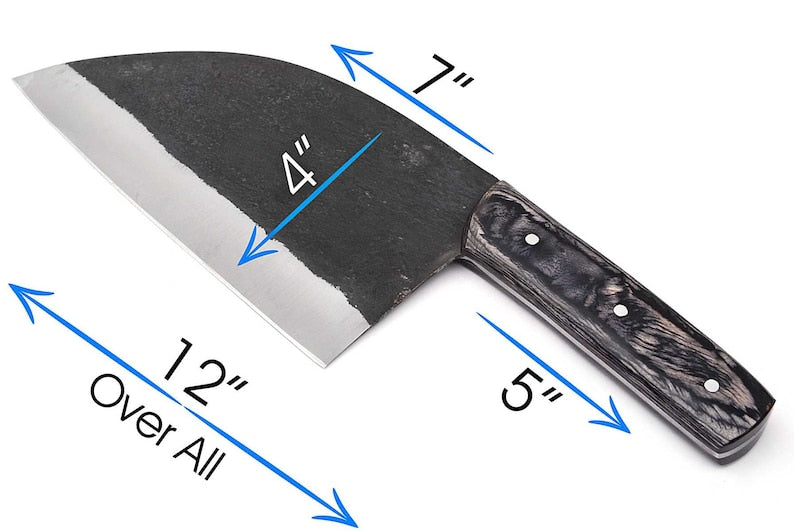 Kitchen knife chopping hatchet blade chopping knife 1095 steel forged